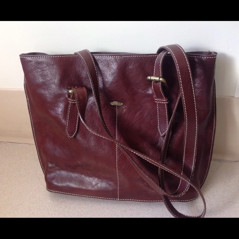 Cuoieria Florentina Brown Leather Tote Handbag